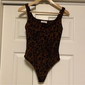 Babaton Contour Bodysuit Leopard size small